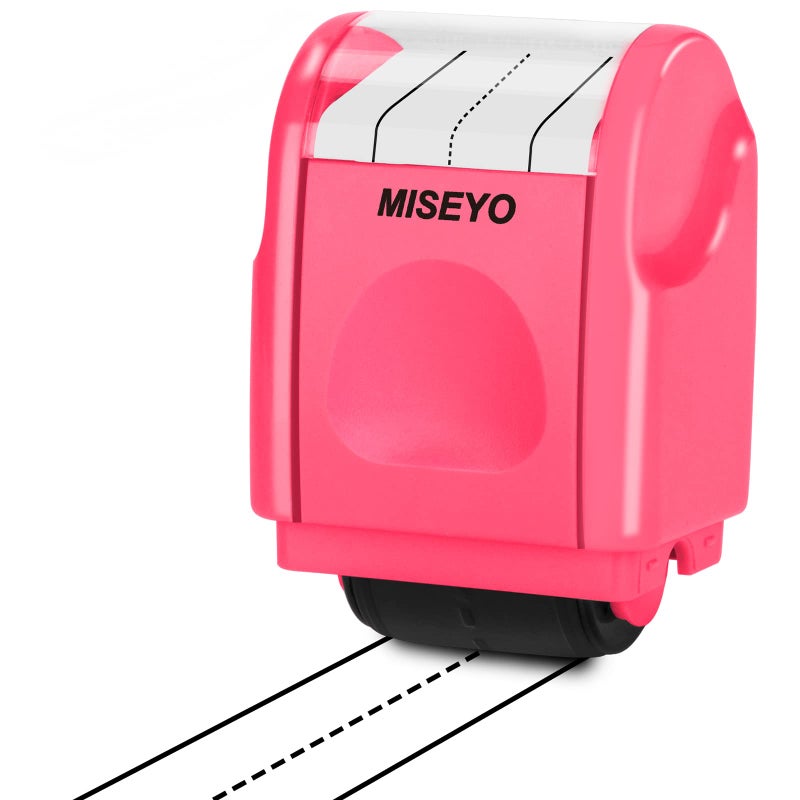 Miseyo Dashed Handwriting Lines Practice Roller StampSelfInking Line Rolling Stamps for Kids Writing  Peach