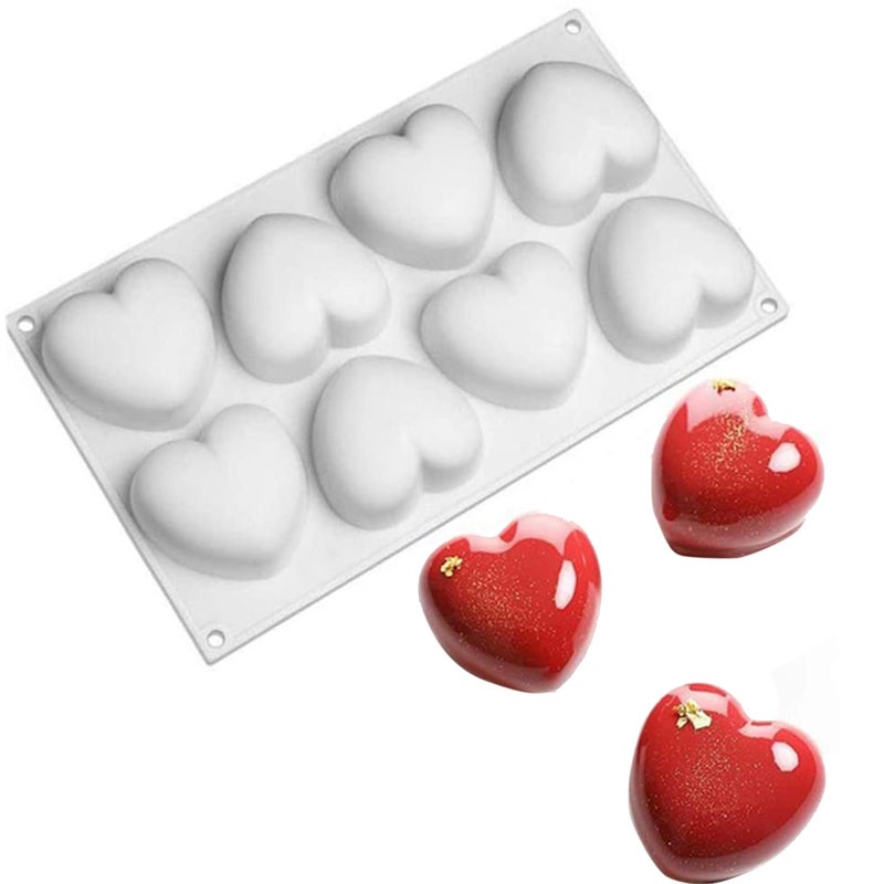 OCPO KITCHEN Strawberry Silicone Mold for Baking Mousse Cake French Fruit Dessert Pastry Chocolate Ice Cream Cake Decoration Mold 3D Strawberry Shape 15Cavity