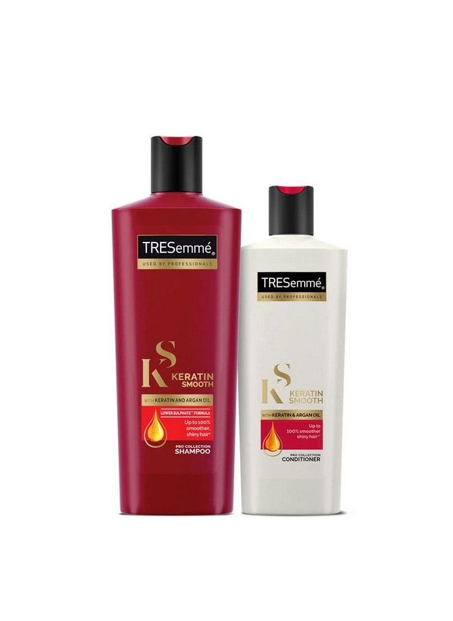 Tresemme - Keratin Smooth Shampoo 1 L With Keratin & Argan Oil For Straighter Shinier Hair Nourishes Dry Hair & Controls Frizz For Men & Women - Image 1