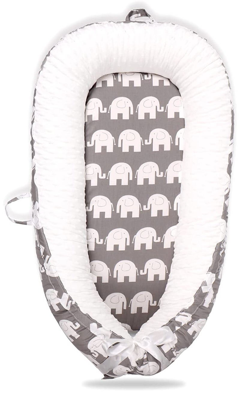 EAQ Baby Lounger Baby Nest for Co Sleeping Baby Bassinet Soft Breathable Perfect for Newborn Gift 104% Cotton Napping or Traveling,Newborn Essentials - Image 1