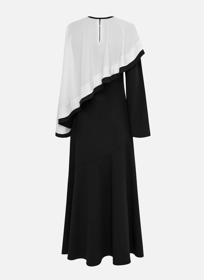 Lichi Maxi dress with contrasting cape