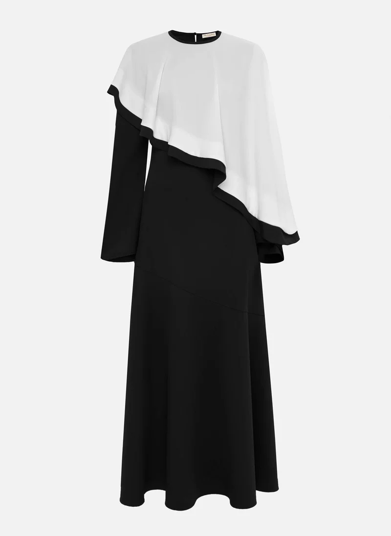Lichi Maxi dress with contrasting cape