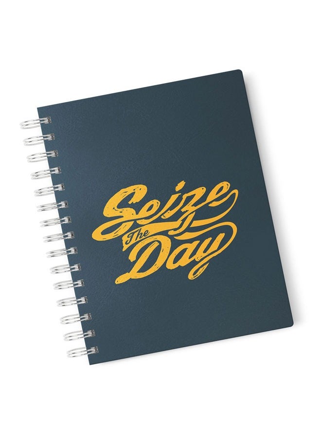 LOUD UNIVERSE Seize the Day Spiral Notebook Yellow And Black Bright Design  - Image 2