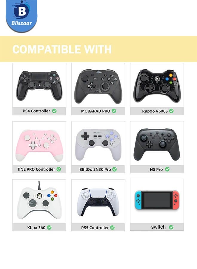 بليزار Silicone Thumb Stick Covers 10 Pairs Wireless Game Controller Grip Caps Non-Slip Protective Covers for PS5 PS4 Xbox 360 Nintendo Switch Pro Everyday Gaming Use - Image 5