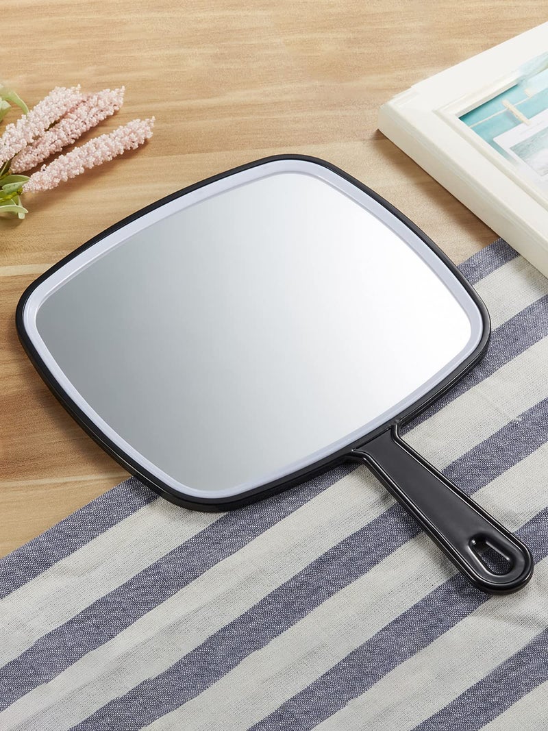 OMIRO Hand Mirror, Extra Large Black Handheld Mirror with Handle, 9" W x 12.4" L - Image 4