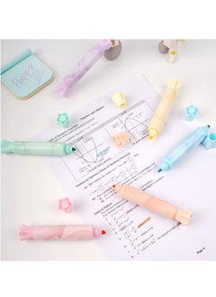 KASTWAVE Candy Shape Highlighters, Chisel Tip Marker Pen, Assorted Color Candy Highlighters, Chisel Tip, Water Based, Quick Dry& Write Smoothly 6 Macaron Colors, for Journaling Planner Notes  - Image 4