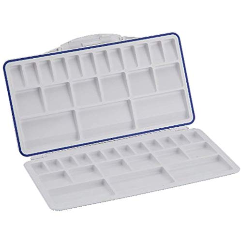 KABEER ART Air Tight Folding Colour Mixing Palette - 21 Paint Well - Image 1