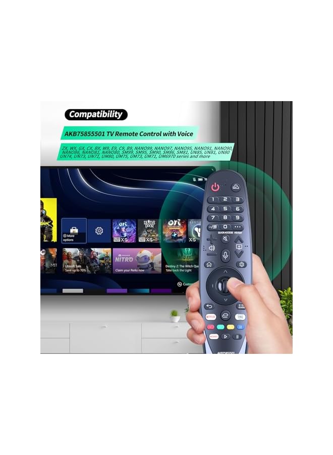 The Bros Voice Magic Remote Control for LG AN-MR20GA TV Magic Remote Replacement, with Pointer Function AKB75855501 - Image 3