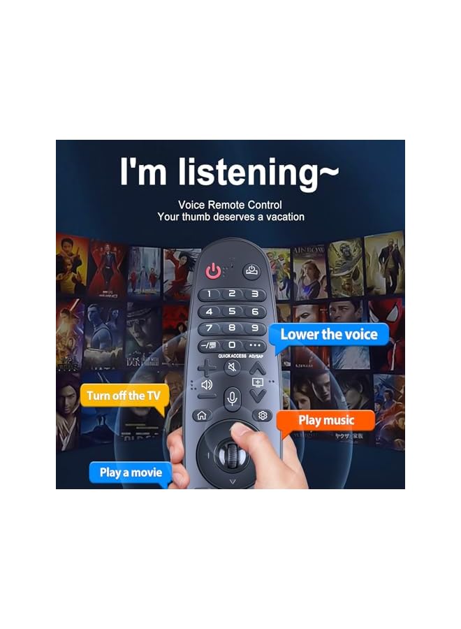 The Bros Voice Magic Remote Control for LG AN-MR20GA TV Magic Remote Replacement, with Pointer Function AKB75855501 - Image 4