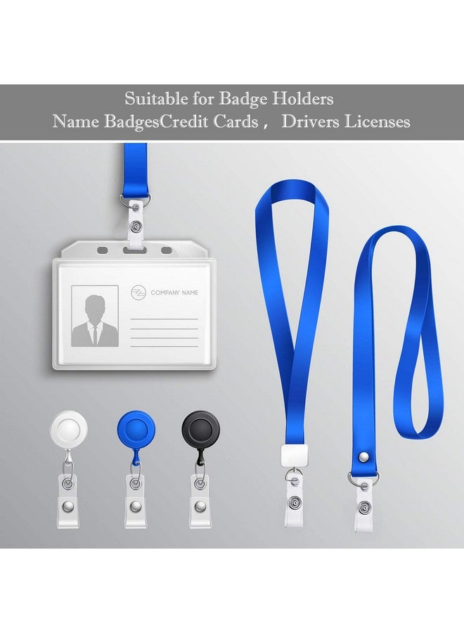 Tenare Clear Id Badge Holder Strap Plastic Badge Strap With Snap And Eyelet Vinyl Badge Clips For Card Holder Lanyards Key Rings (100 Pieces)  - Image 4