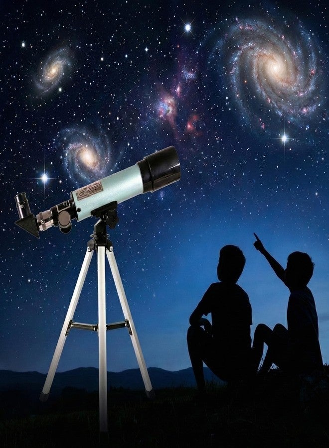 HOYDATE Telescope for Beginners, 90X Portable Astronomical Refractor with 15" Tabletop Tripod, 2 Eyepieces & 1.5X Barlow Lens, 50mm Aperture, Ideal STEM Science Gift for Kids to Explore Moon Space - Image 5