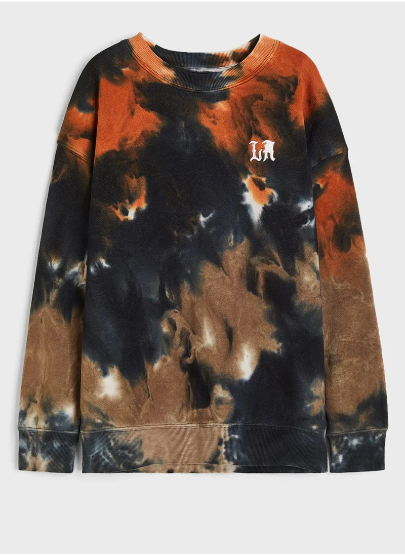 اتش اند ام Youth Tie Dye Sweatshirt