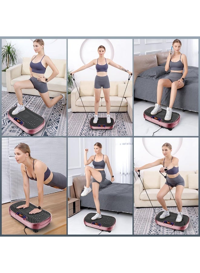 Full Body Vibration Exercise Machine – Home Fitness Platform with Resistance Bands and Speed ​​Control - Image 4