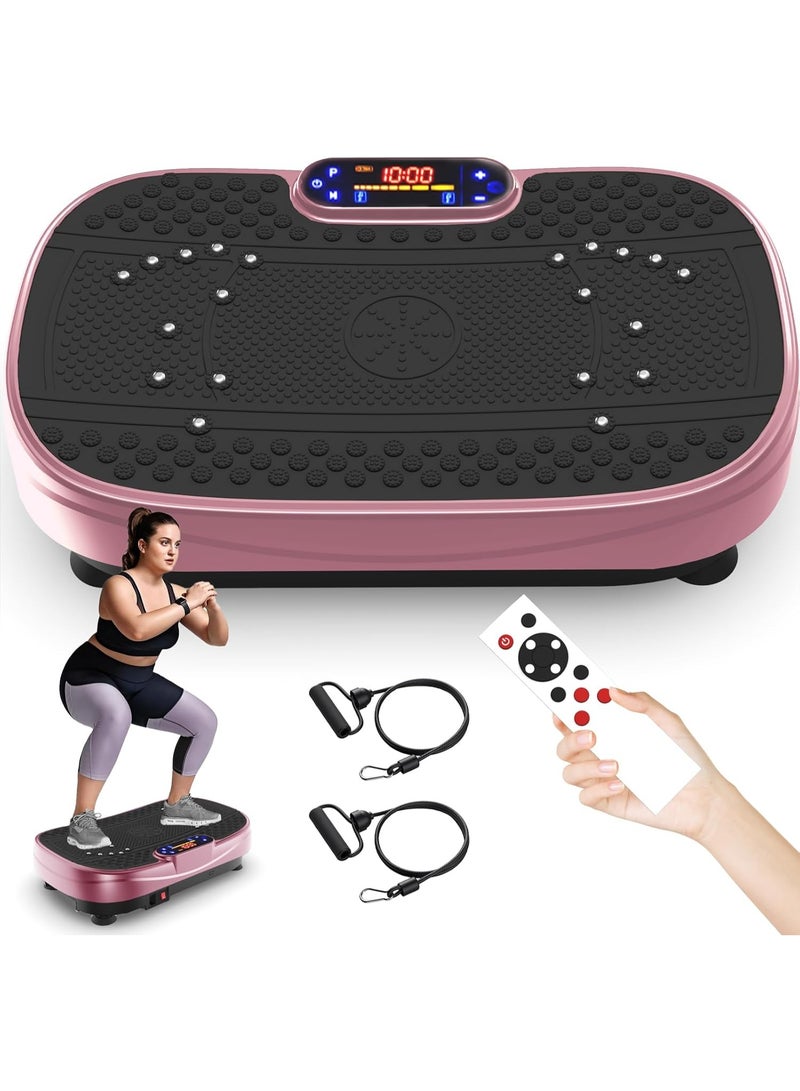 Full Body Vibration Exercise Machine – Home Fitness Platform with Resistance Bands and Speed ​​Control - Image 1