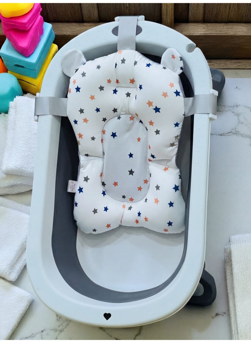 High-Quality Foldable Baby Bathtub with Support Cushion | 78 \46 \20 cm - Image 4