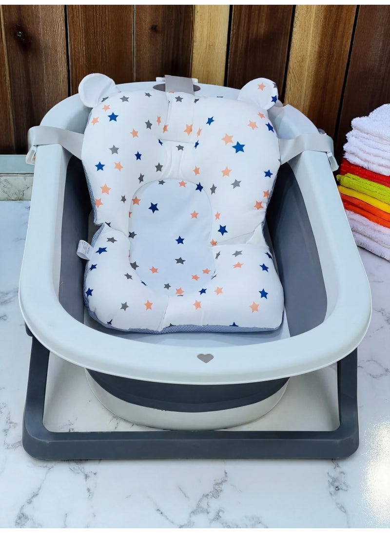 High-Quality Foldable Baby Bathtub with Support Cushion | 78 \46 \20 cm - Image 1