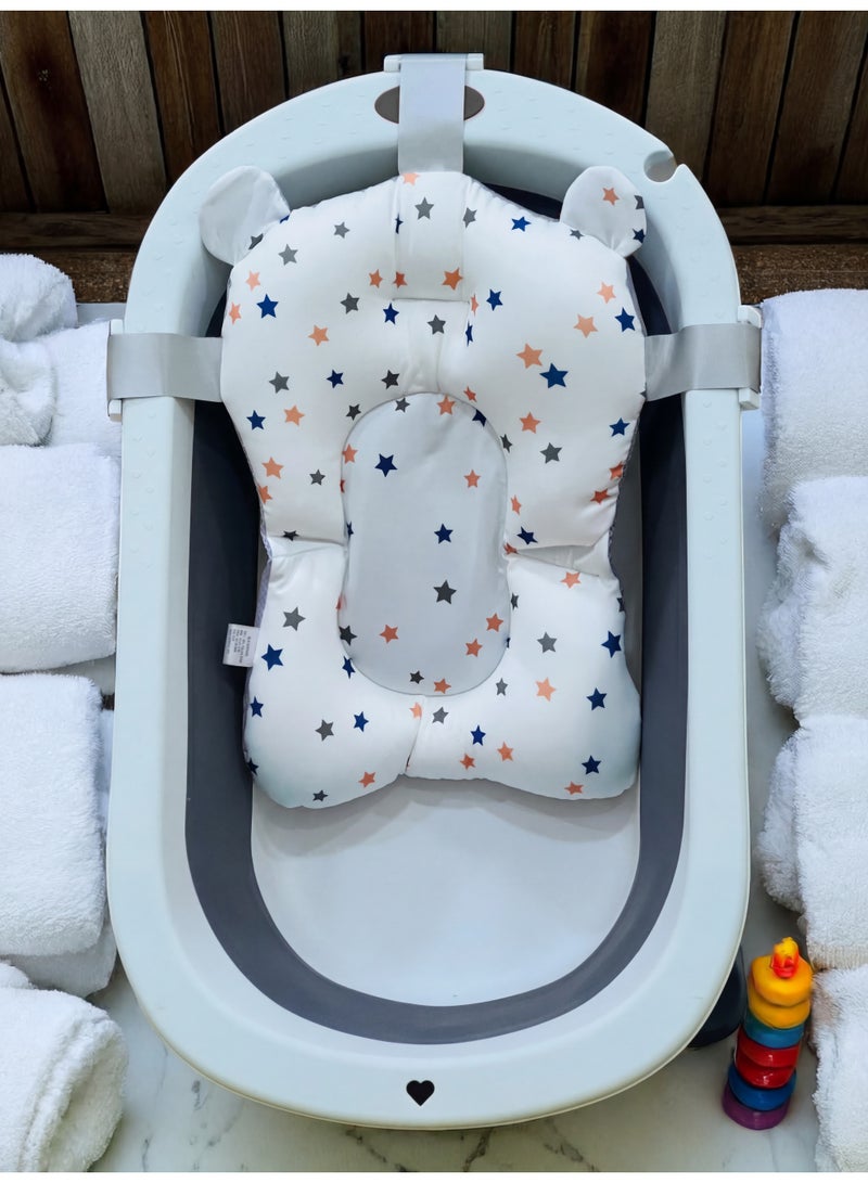 High-Quality Foldable Baby Bathtub with Support Cushion | 78 \46 \20 cm - Image 2