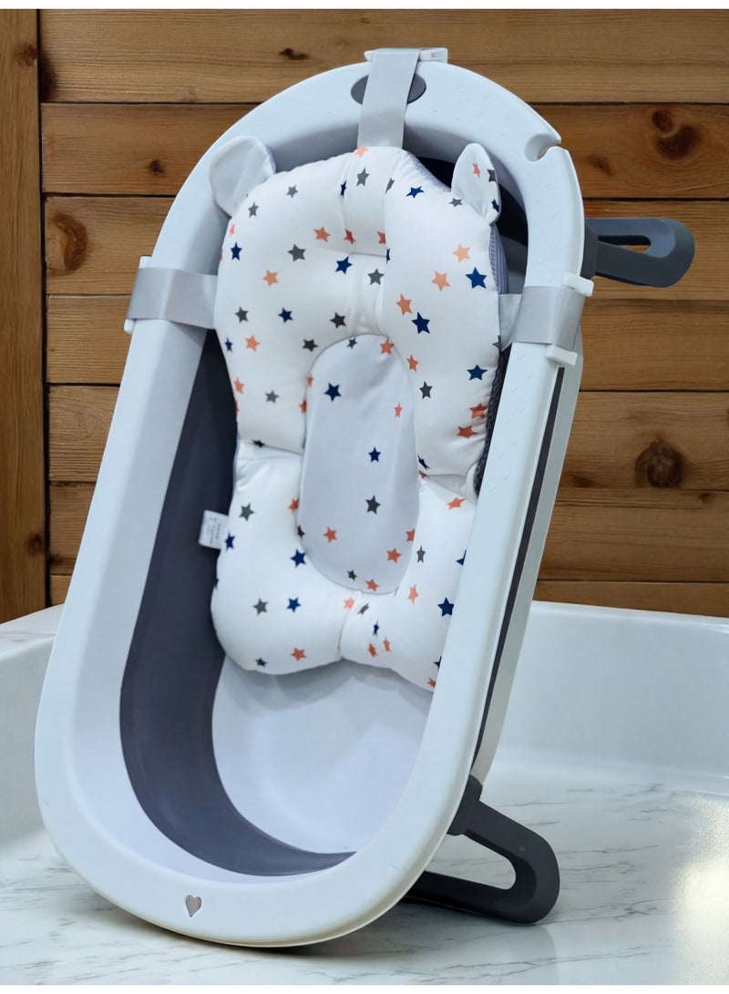 High-Quality Foldable Baby Bathtub with Support Cushion | 78 \46 \20 cm - Image 3