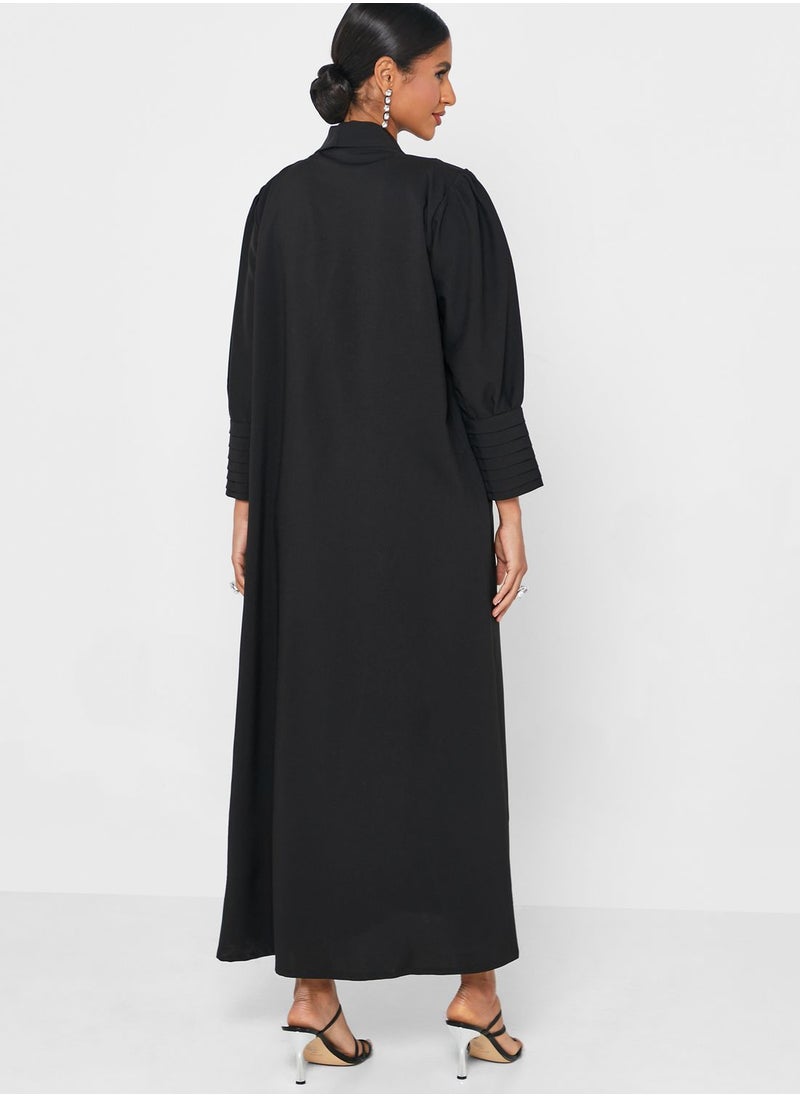 Khizana Embroidered Detail Abaya With Sheila  - Image 2