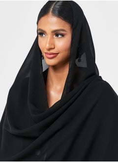 Khizana Embroidered Detail Abaya With Sheila  - Image 4