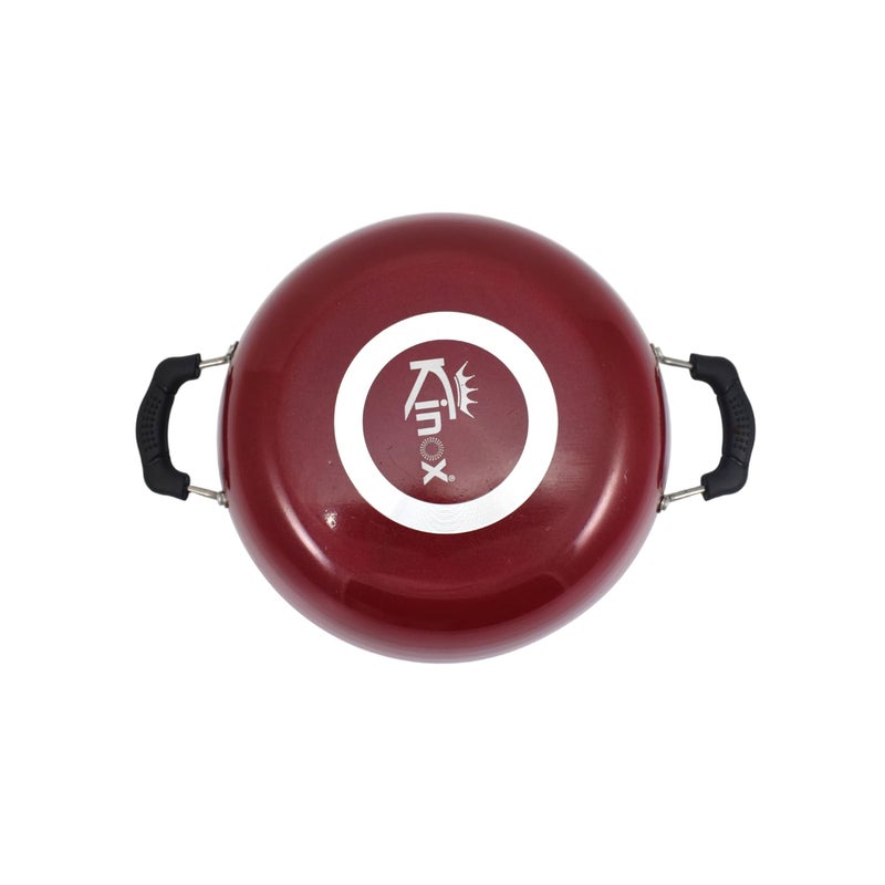 kinox Non Stick 22cm Kadhai with Stainless Steel Lid 2.4 Liters, Thickness 3mm, (Red) - Image 5
