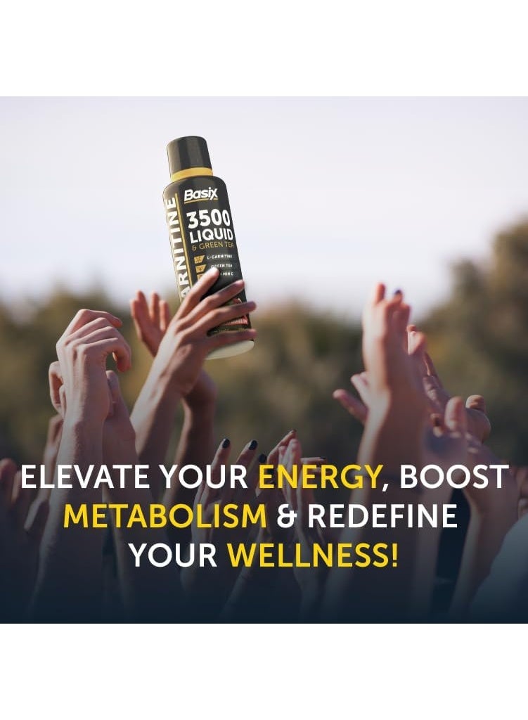 Basix L- Carnitine 3500 Liquid Green Tea Fruit Burst 64 Servings - Image 4