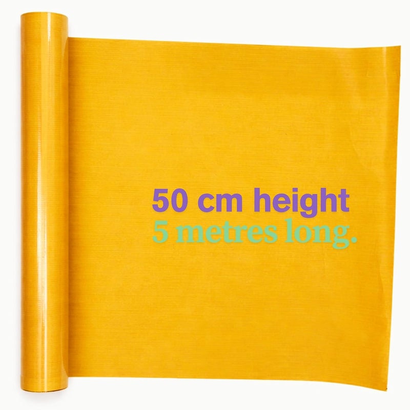 AL FAKHAMA Notebook Cover Roll, Brown, Plastic Coated, Water-Resistant, 50 cm x 5 M - Image 2