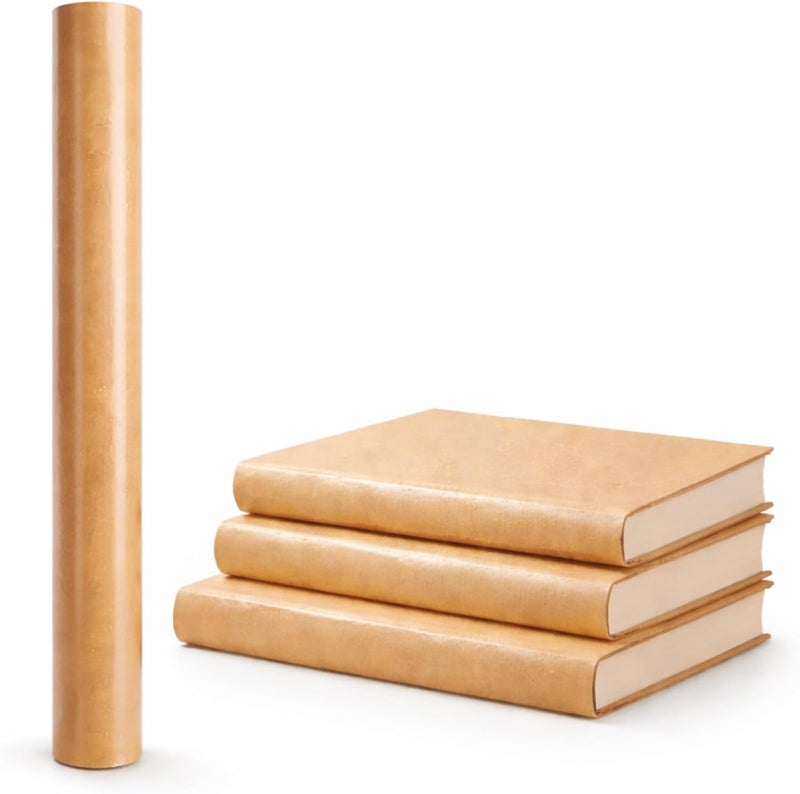 AL FAKHAMA Notebook Cover Roll, Brown, Plastic Coated, Water-Resistant, 50 cm x 5 M - Image 1