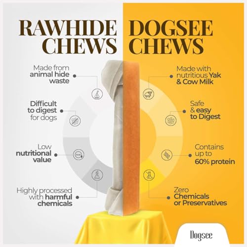 Dogsee Original Yak Cheese Himalayan Dog Chews 1lb (Large - 4 Bars) | 100% All Natural | Dog Treats Large Breed | Dog Chews Long Lasting for Aggressive Chewers | High Protein Dental Sticks - Image 2