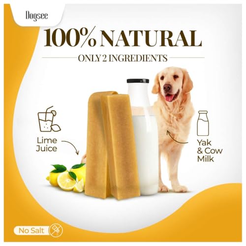 Dogsee Original Yak Cheese Himalayan Dog Chews 1lb (Large - 4 Bars) | 100% All Natural | Dog Treats Large Breed | Dog Chews Long Lasting for Aggressive Chewers | High Protein Dental Sticks - Image 4