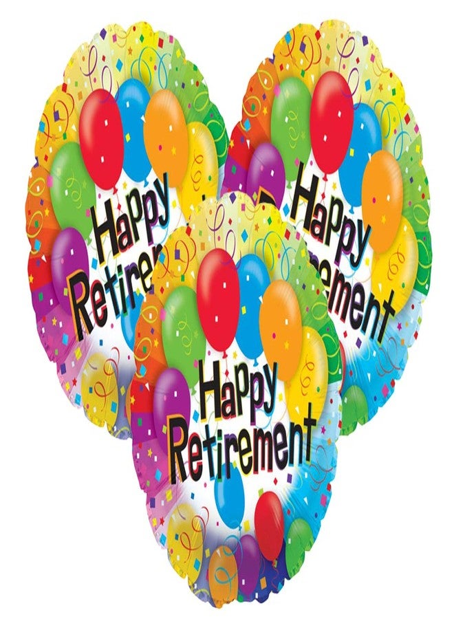 Artisan Owl Set of 3 Happy Retirement 18" Foil Party Balloons - Image 2