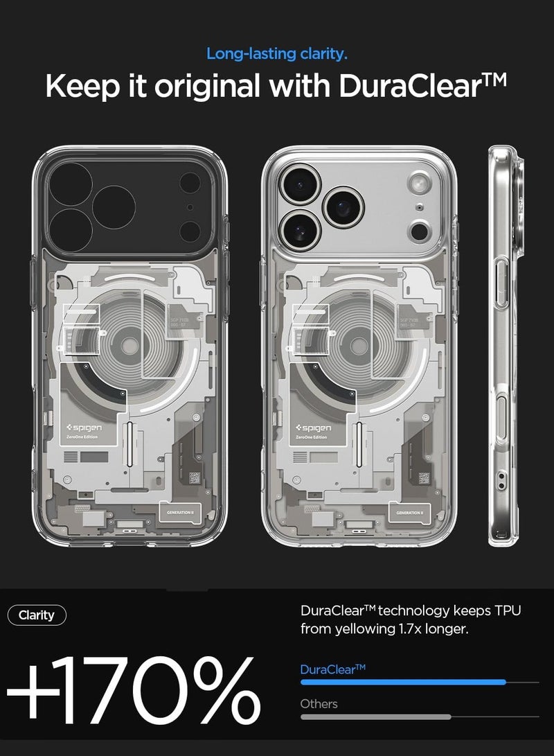 Spigen غطاء حماية Ultra Hybrid MagFit لجهاز iPhone 17 Pro Max مع MagSafe (2025) - زيرو وان تيتانيوم طبيعي - Image 4