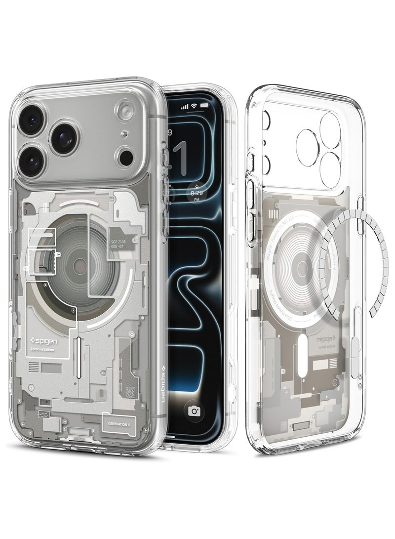 Spigen غطاء حماية Ultra Hybrid MagFit لجهاز iPhone 17 Pro Max مع MagSafe (2025) - زيرو وان تيتانيوم طبيعي - Image 1