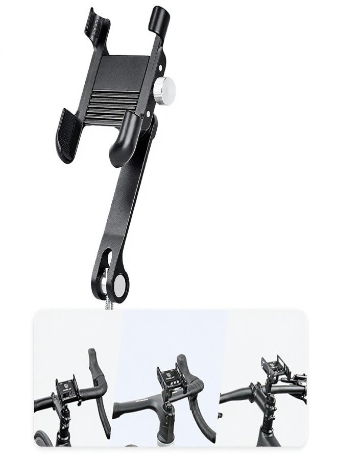 ويل آب حامل هاتف للدراجة قابل للتعديل بزاوية 360 درجة، مصنوع من سبائك الألومنيوم، حامل هاتف ذكي، حامل ملاحة للدراجات الجبلية - Image 4