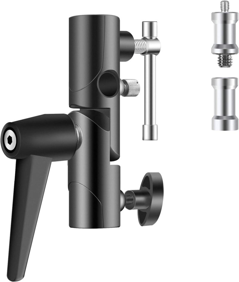 Wellmaking Flash Speedlite Bracket for Camera - Swivel Design with Umbrella/Reflector Mount, Compatible with Canon, Nikon, Pentax, Olympus, Nissin, Metz and More - Image 1