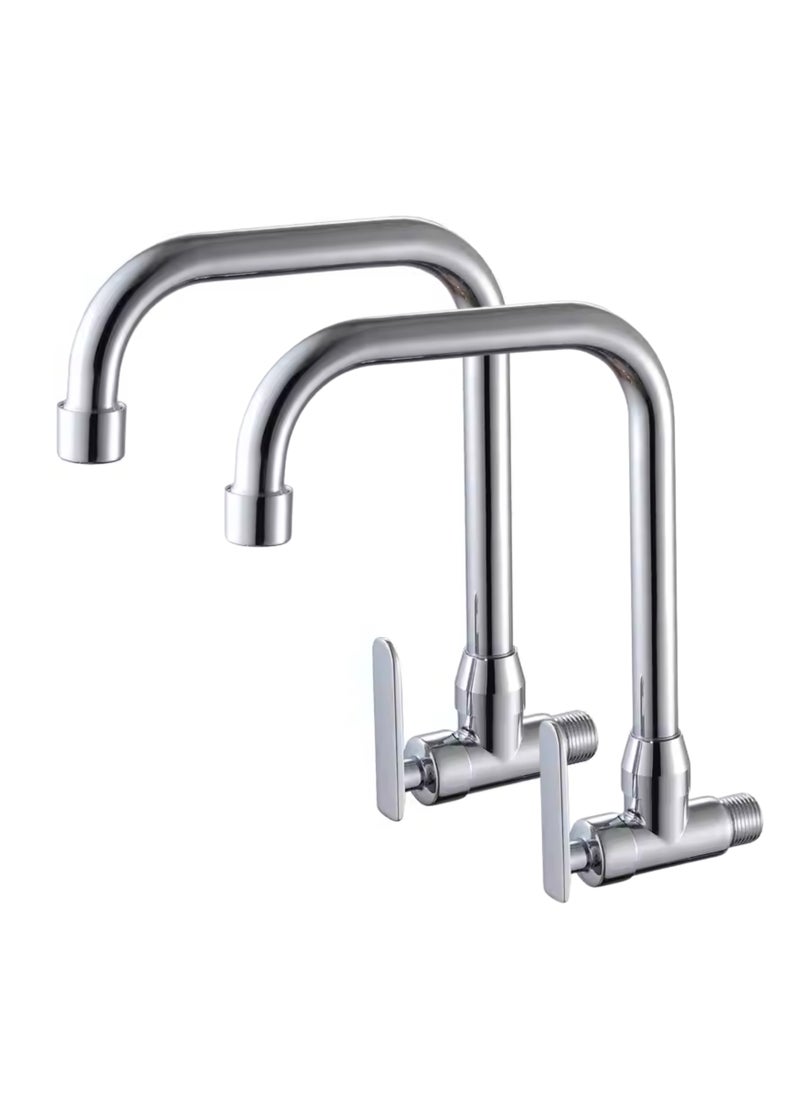 Kana KANA Kitchen Faucet  Water Sink Tap, Heavy Duty Sink Mixer with 360 Degree Rotating, Stainless Steel Kitchen Tap Mixer, Single Lever Basin Mixer, Deck Mounted Lavatory Brass Tap, Washbasin Faucet Bathroom Fixtures pack of 2.  - Image 1