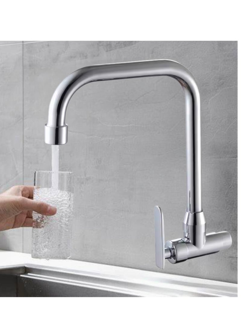 Kana KANA Kitchen Faucet  Water Sink Tap, Heavy Duty Sink Mixer with 360 Degree Rotating, Stainless Steel Kitchen Tap Mixer, Single Lever Basin Mixer, Deck Mounted Lavatory Brass Tap, Washbasin Faucet Bathroom Fixtures pack of 2.  - Image 2
