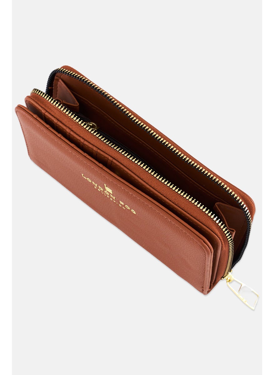 London Fog - Women Brand Logo Wallet 11 H x 18 L x 2 W cm, Brown - Image 1