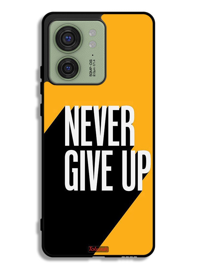 Tolwak Motorola Edge 40 Protective Case Cover Never Give Up - Image 1