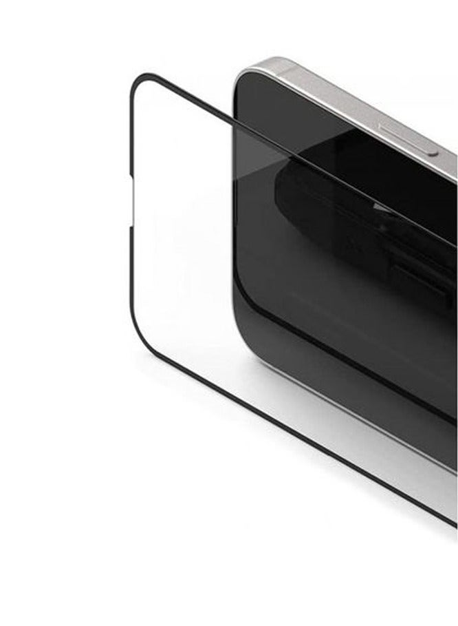 shAyzee 2 Pack Tempered Glass Screen Protector For iPhone 13/13 Pro 6.1 Inch Clear/Black - Image 3
