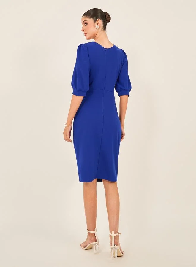 Styli Royal Blue Sheath Dress