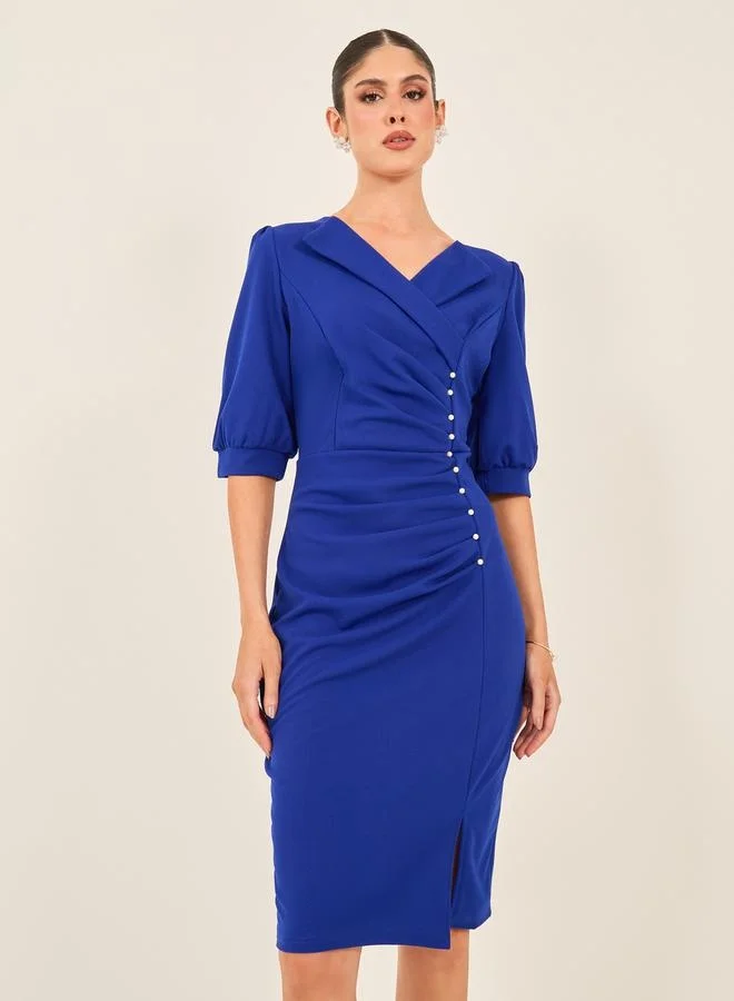 Styli Royal Blue Sheath Dress