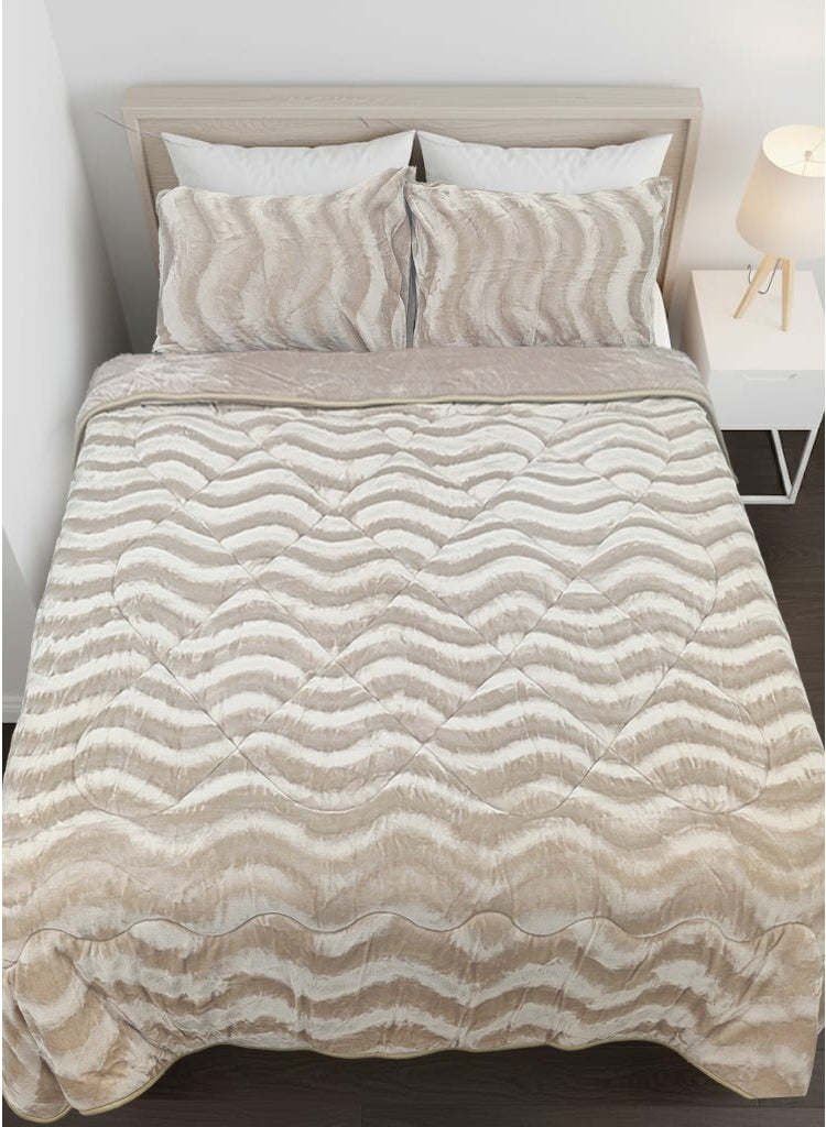 Ocra Blanket Duvet set Beige 3 pieces - Image 1