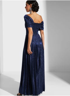 Namshi x Tamara Jamal Bardot Shimmer Dress  - Image 2