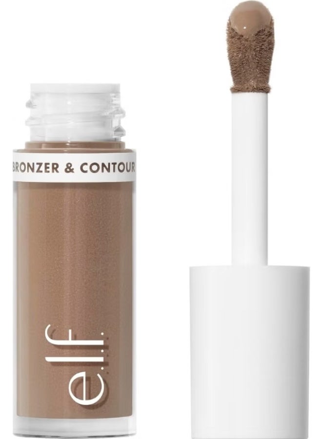 إلف بودرة برونزية سائلة لتحديد ملامح الوجه من إي.إل.إف. كامو، تركيبة حريرية غنية بالأصباغ، تمنحكِ توهجًا برونزيًا يدوم طويلًا ومظهرًا طبيعيًا، نباتية ولم تُجرَّب على الحيوانات، درجة لون 1 فاتح - Image 1