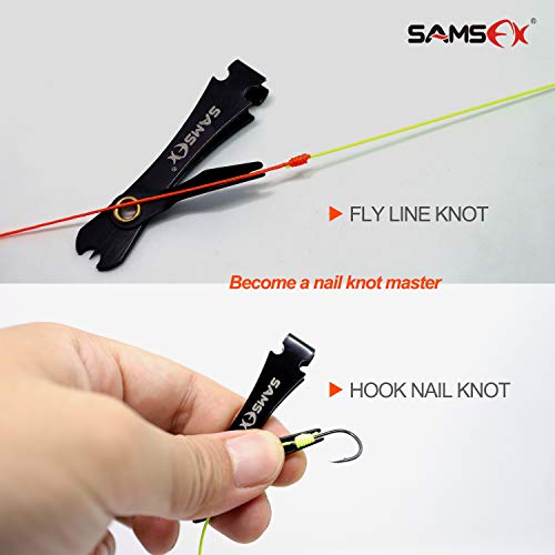 SAMSFX Quick Knot Tool Fishing Line Clipper with Zinger Retractor (Sliver) - Image 5