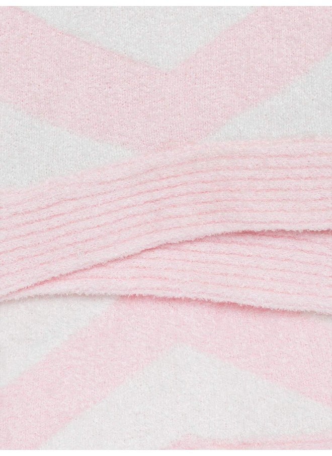 Little Giraffe Little Giraffe Dolce Chevron Blanket 29" x 35", Pink  - Image 2