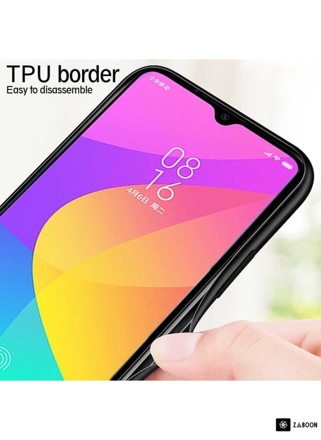 Green Tiger - For Xiaomi Mi CC9 Gradient Color Glass Case(Red Blue) - Image 1