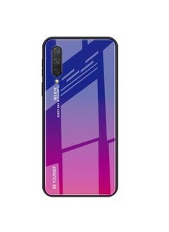 For Xiaomi Mi CC9 Gradient Color Glass Case(Red Blue)