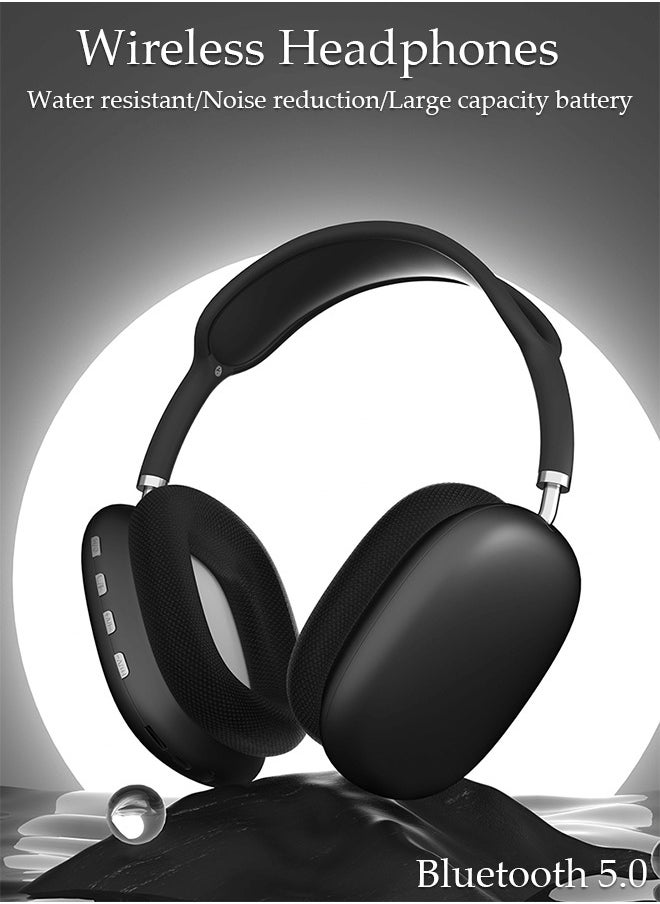 DUNISO IPX5 Waterproof Wireless Headphones Active Noise Cancelling Bluetooth Headphones Over Ear with Adjustable Microphone Deep Bass Comfortable Protein Earpads Bluetooth 5.0 for Travel and Work  - Image 1